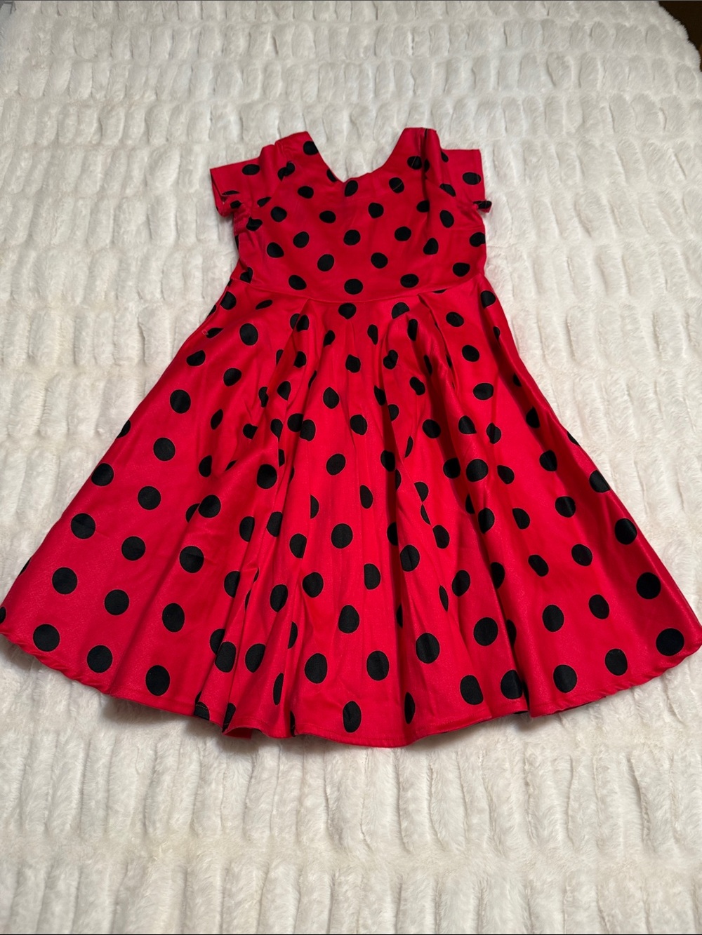 Girl’s Red Polka Dot Vintage-Style Fit & Flare Dress
